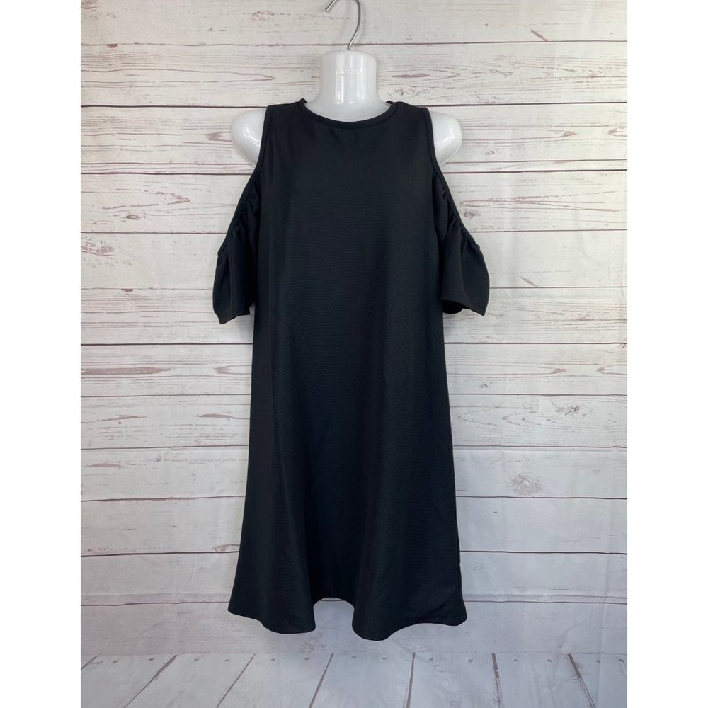 ZARA Trafaluc Black Cold Shoulder Dress Small